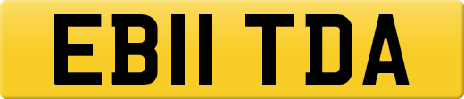 EB11 TDA private number plate